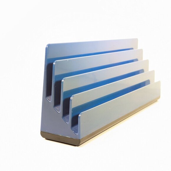 Blue Rexite Podio 921 desk letter holder, Italy 1970s Rino Pirovano - Picture 2 of 8